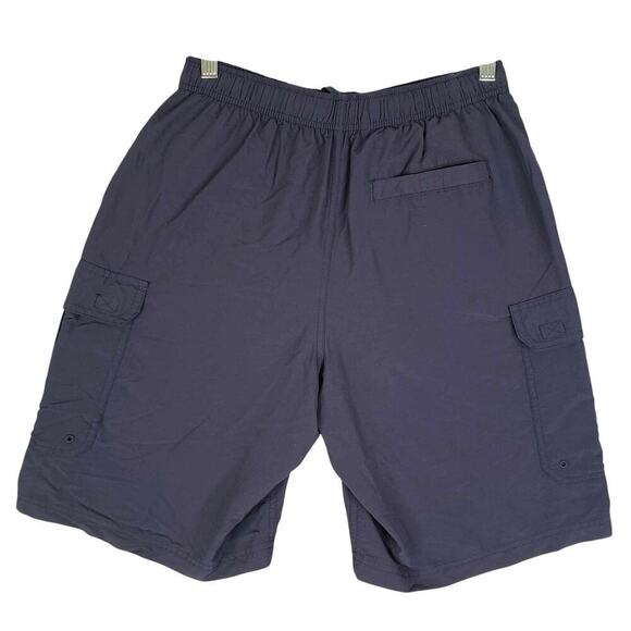 LL Bean Cargo Shorts Men's Size Small Lined Drawstring Pull On Athletic Blue - Picture 3 of 11